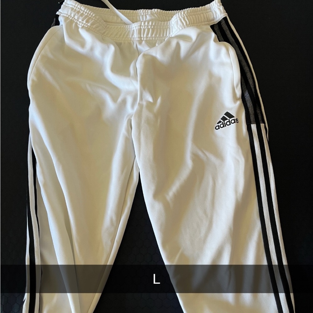 Adidas Kids White Track Pants